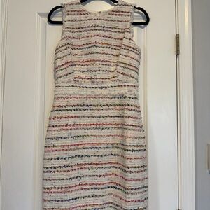 J. Crew Multicolor Striped Sleeveless Midi Dress